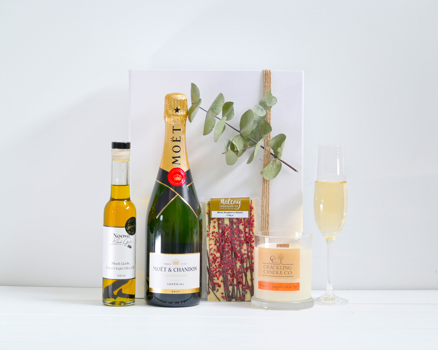 Premium Home Settlement Hamper Box - Champagne, Candle & Chocolate - Sunshine Coast