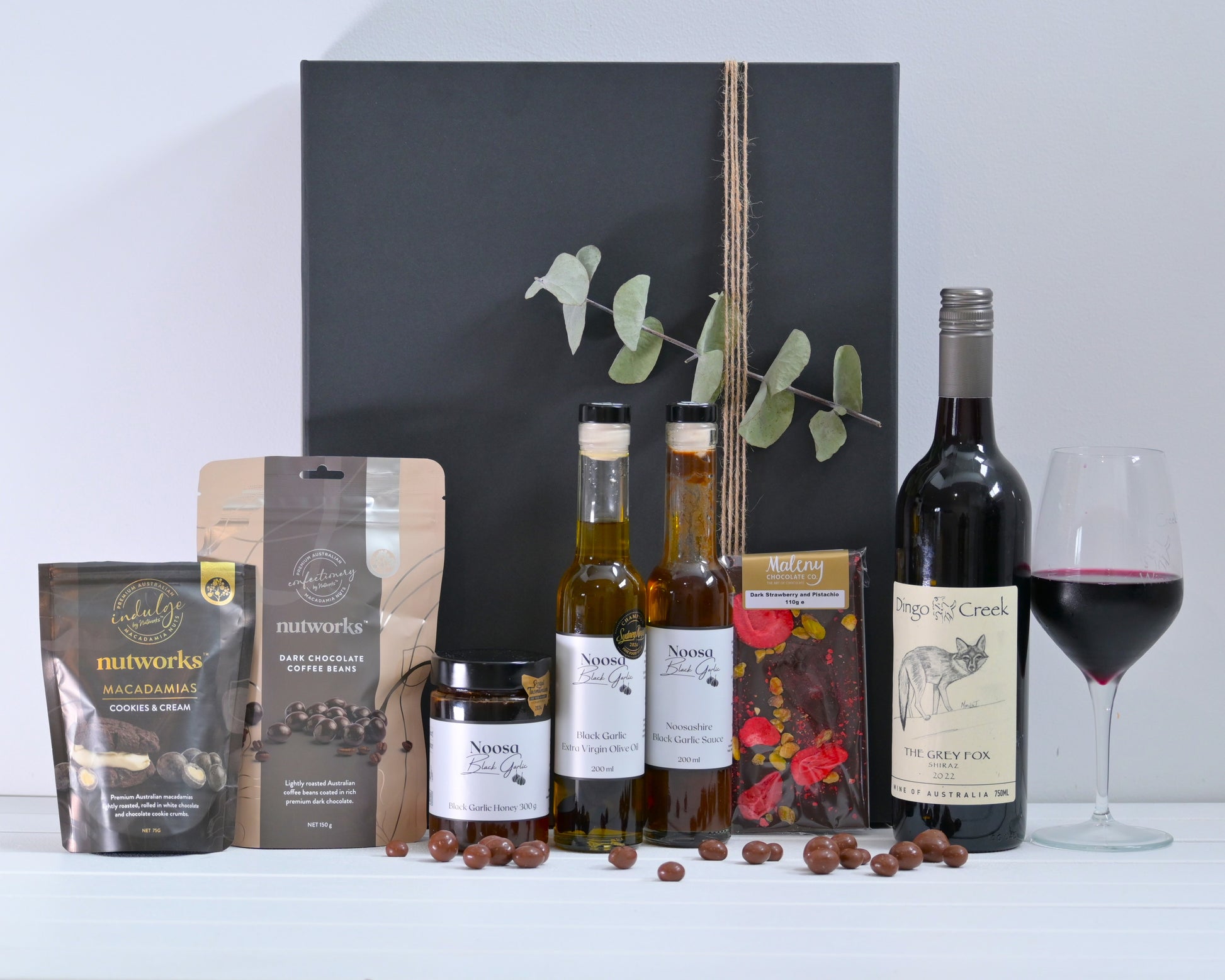 Black Box Corporate Hamper - Luxury Dark Flavours - Sunshine Coast Gift Idea