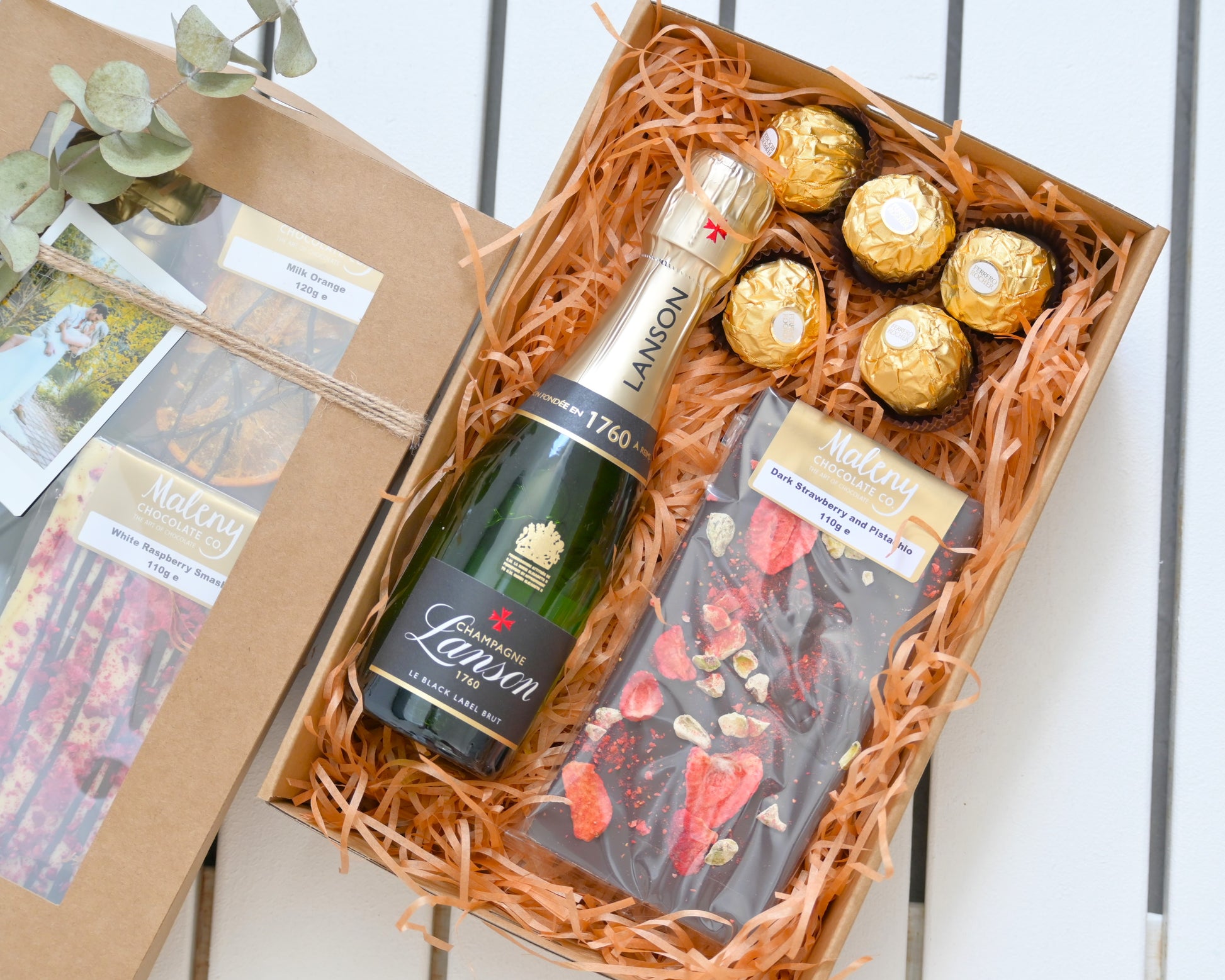 Lanson Champagne and Strawberry Pistachio Gift Hamper Box